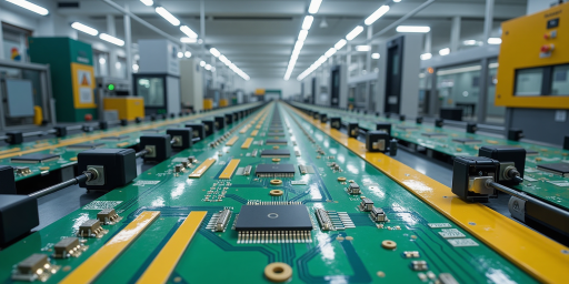 Dongguan manufacturing facility interior showing automated production line with workers operating advanced FPV camera and transmission equipment